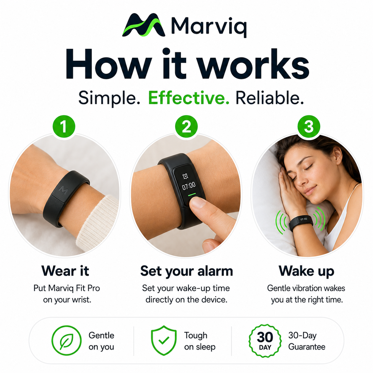 Marviq Fit Pro Silent Vibration Alarm