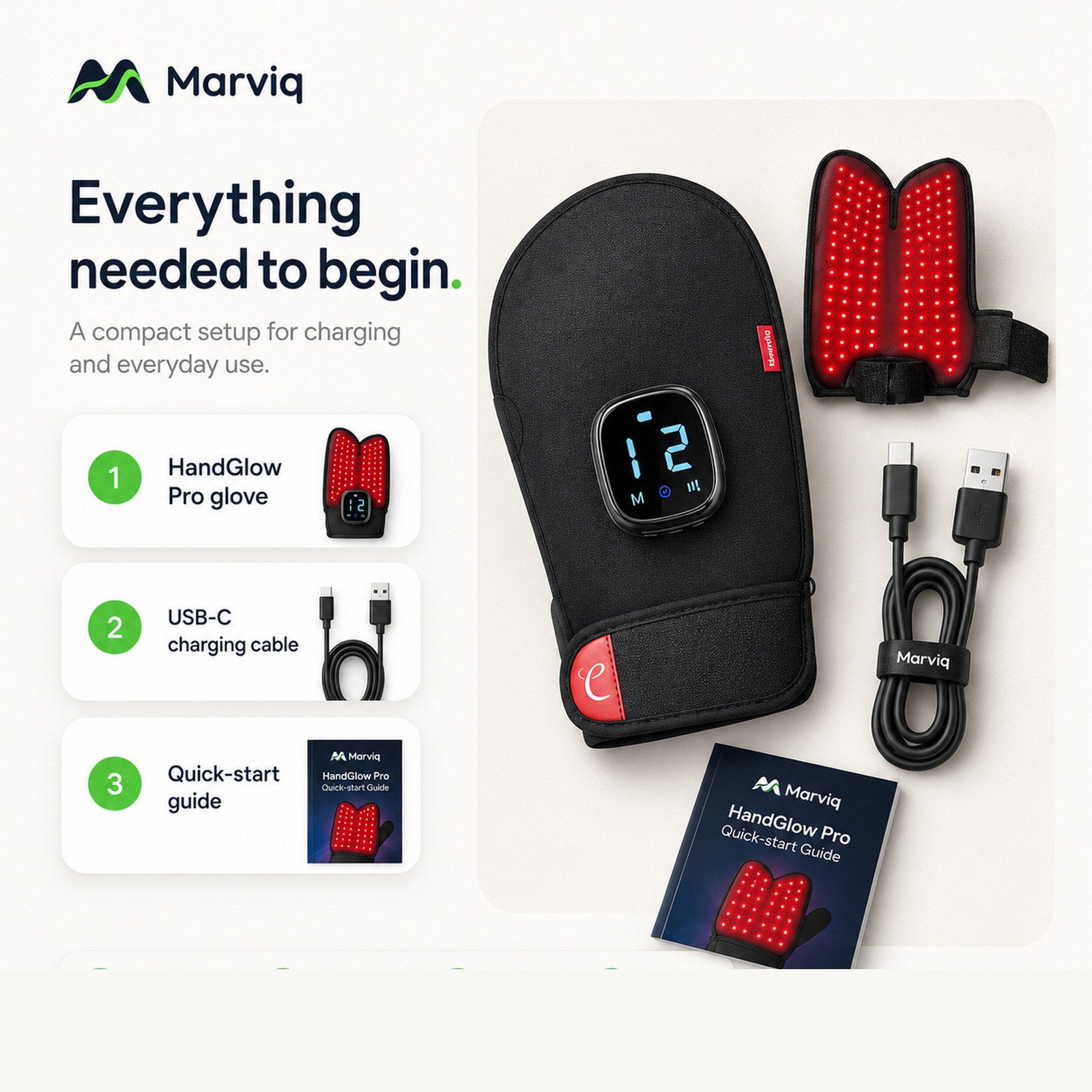 What is included with Marviq HandGlow Pro